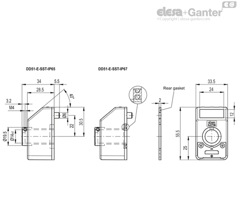 DD51-E Electronic position indicators | Elesa+Ganter